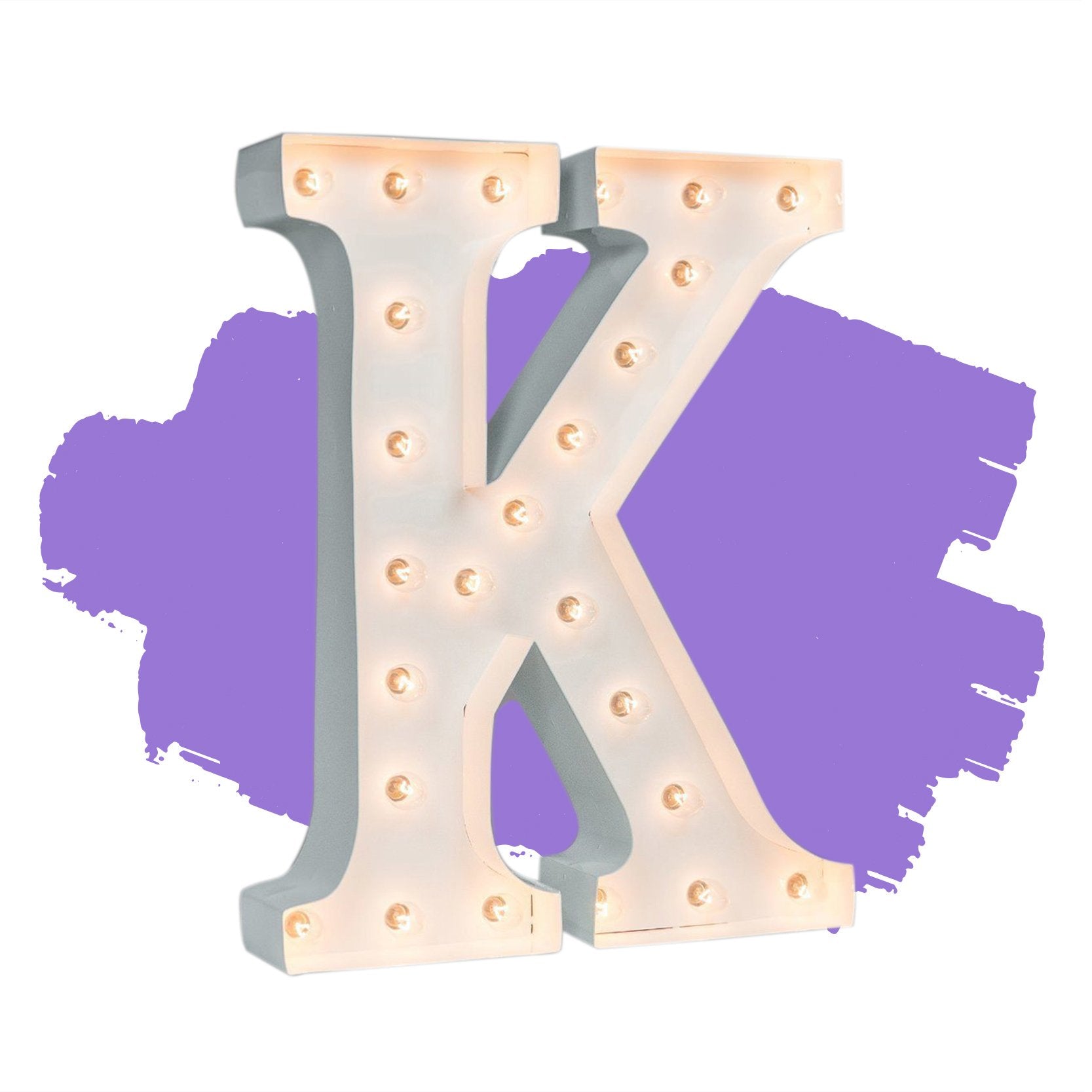purple letter k
