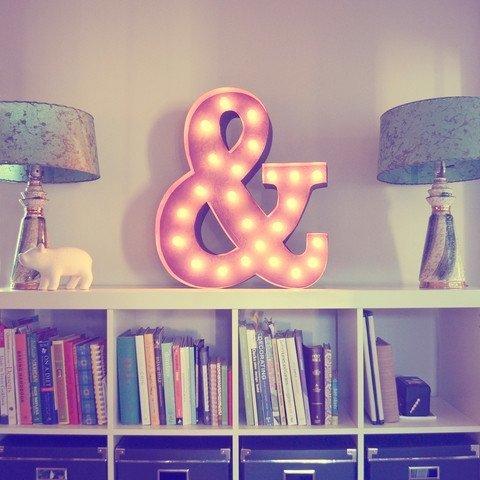 24” Ampersand “&amp;” Vintage Marquee Lights Sign (Rustic)