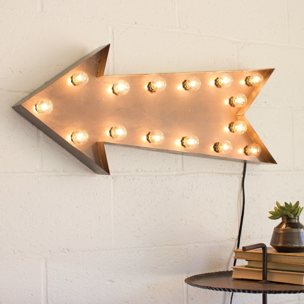 36” Large Arrow Sign Online Marquee Rusty - - Buy (Rustic) The Lights Marquee with Vintage Lights Marquee